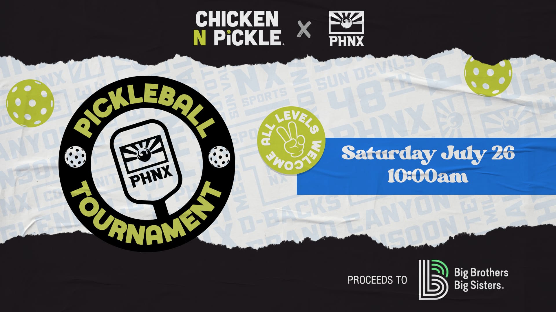 PHNX ANNUAL PICKLEBALL TOURNAMENT BENEFITTING BIG BROTHERS, BIG SISTERS