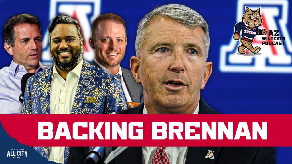 The Arizona boys are back from Big 12 media day where they spoke to a who’s who of College athletics. Noah Fifita, Brent Brennan, Genesis Smith, Wilbur and the 71st WVU Mountaineer joined the show but we have MORE guests for today’s show! Will Brent Brennan be able to rebound in year 2? What is the main storyline coming out of Big 12 Media Day? PLUS! SPECIAL GUESTS Rich Rodriguez, Shehan Jeyarajah, Bruce Feldman, and more join the show! Join Damon Fairall and Kevin Thomas on the AZ Wildcats Podcast!